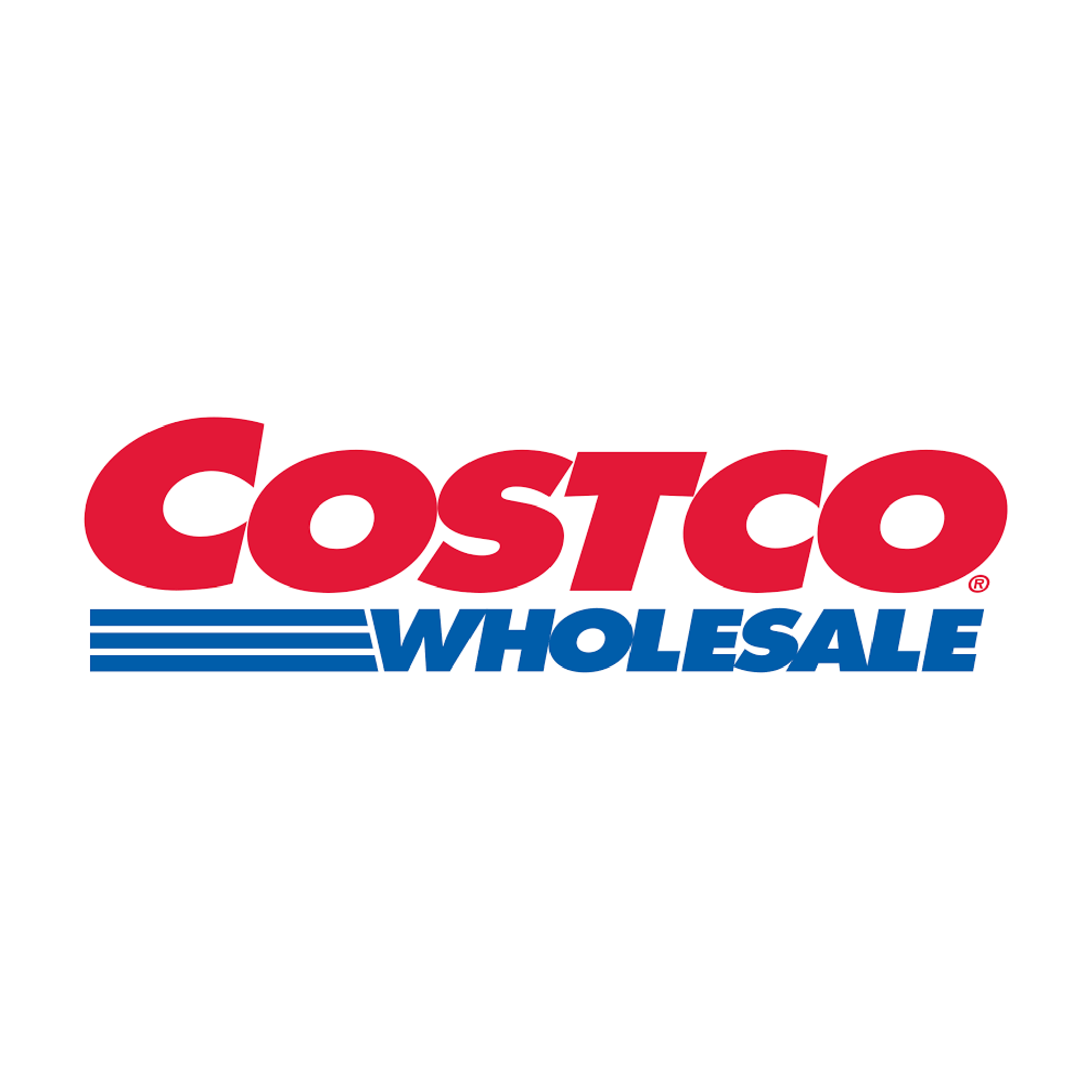 Costco Wholesale logo featuring bold red and blue lettering on a white background.