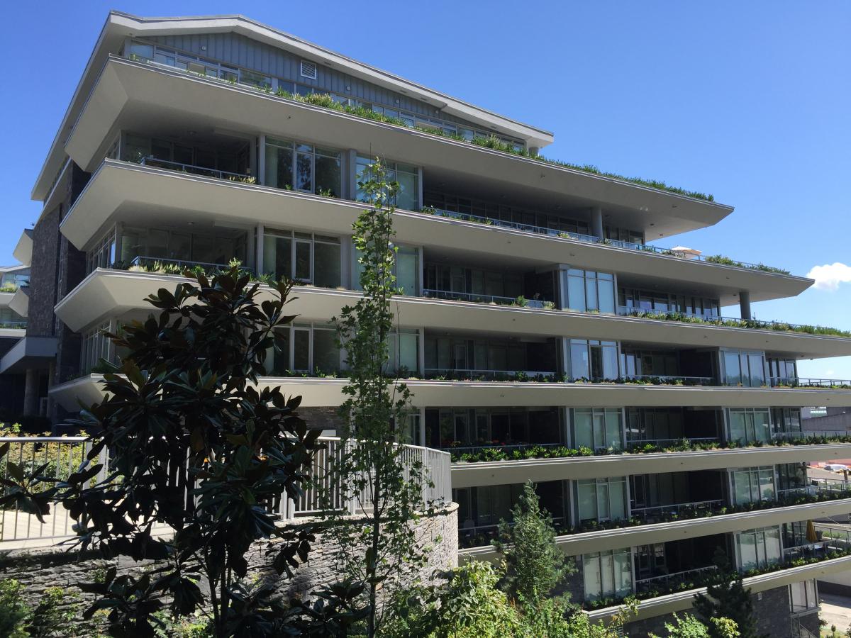 Exterior of "Forest Edge One" and "Forest Edge Two" 71-unit apartment building.