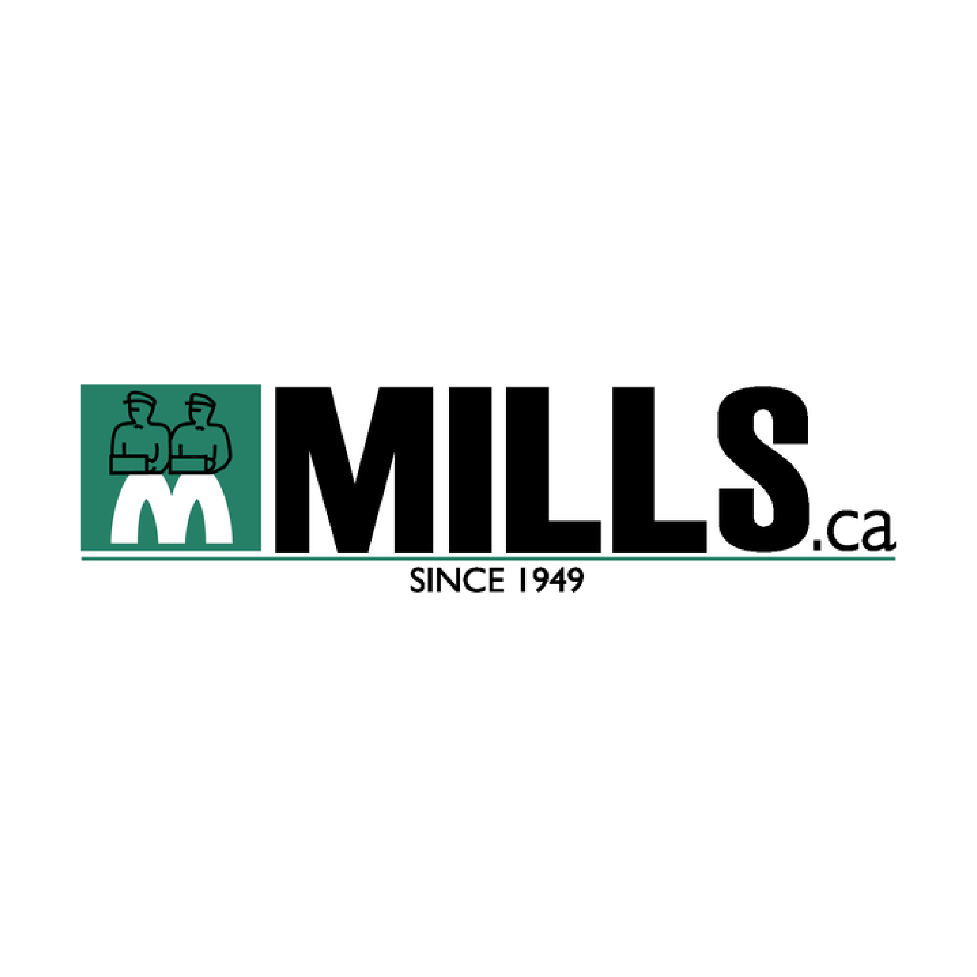 Mills logo featuring the text "Mills since 1949" in a classic font.