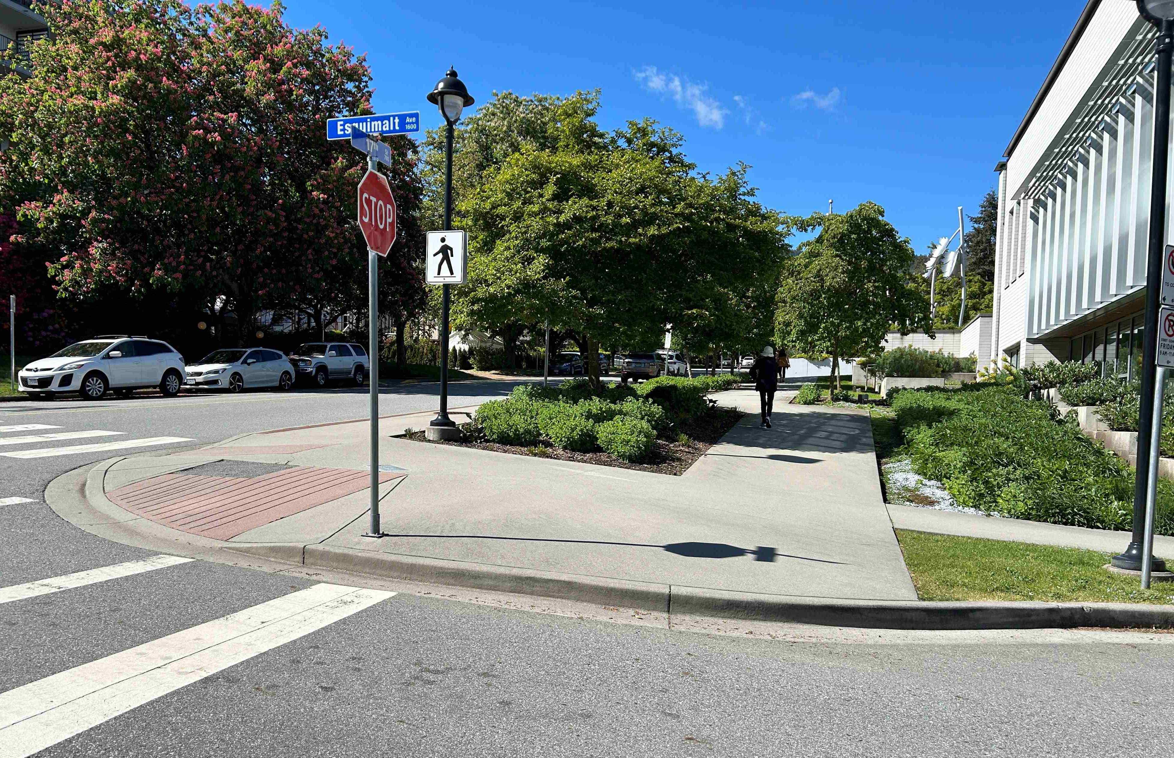 Traffic calming - curb extension